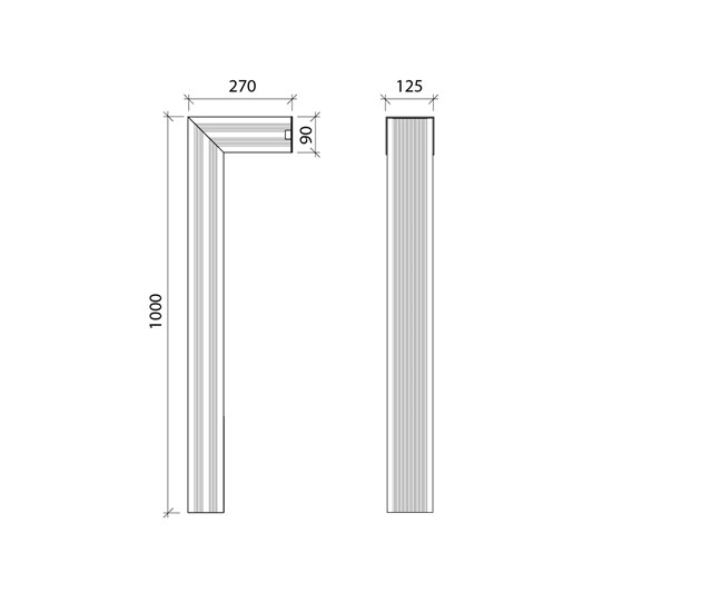 EDGE BOLLARD 90°