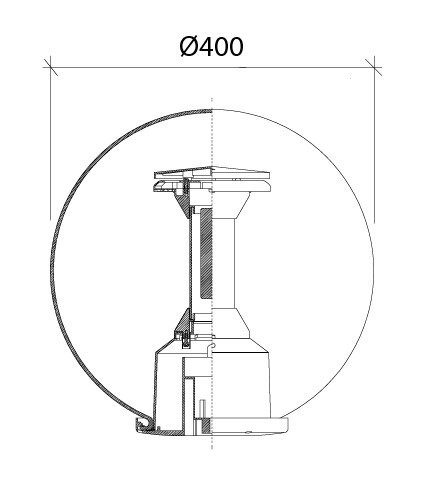 SFERA Ø400 Led IP44 Reflex