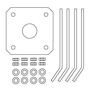 Counter flange and anchor bolts kit for Piave System B